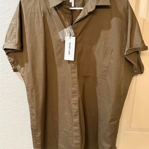 Helmut Lang Brown Short Sleeve Shirt